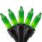 50ct. Opaque Green Mini Christmas String Lights with Black Wire
